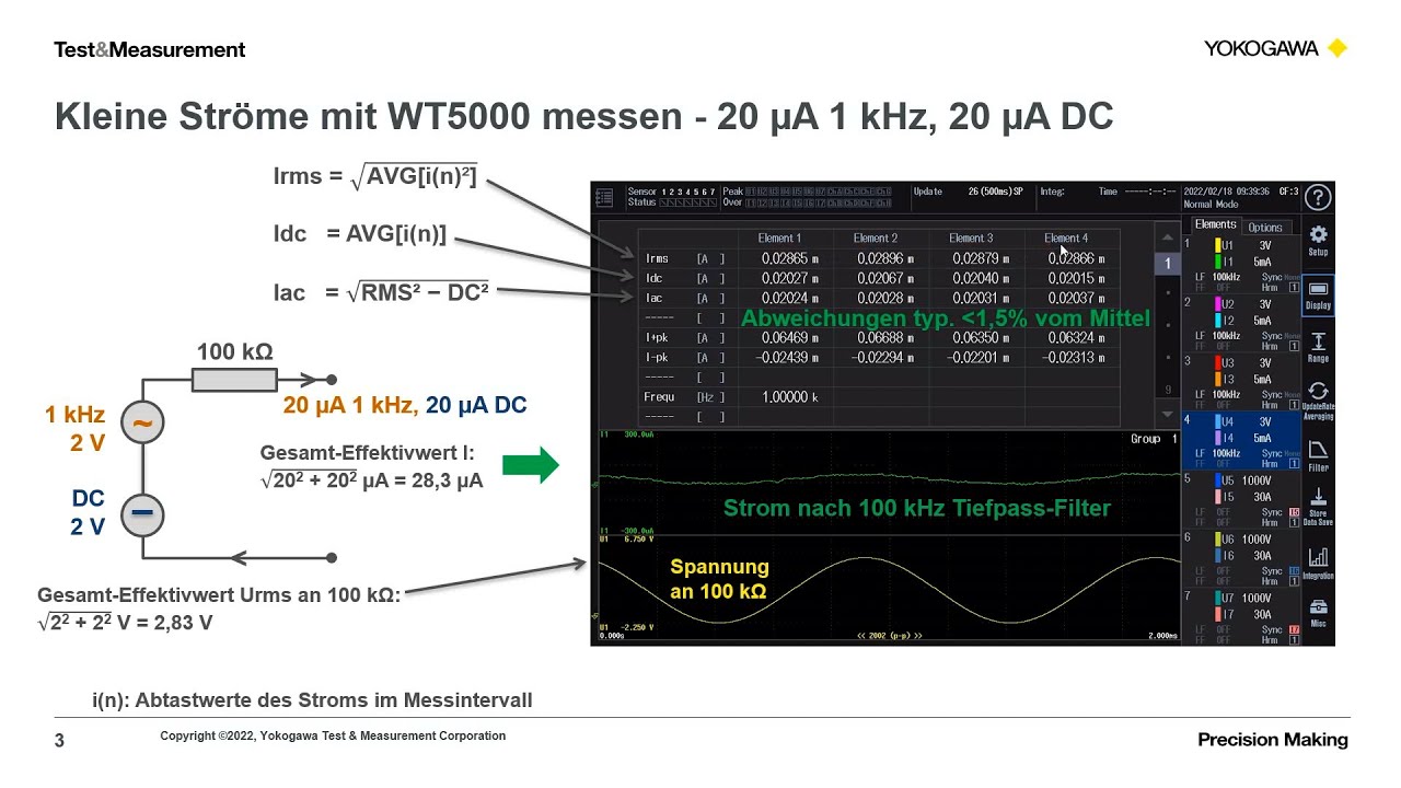 Messung (sehr) kleiner Str&ouml;me mit dem Pr&auml;zisions-Leistungsanalysator WT5000