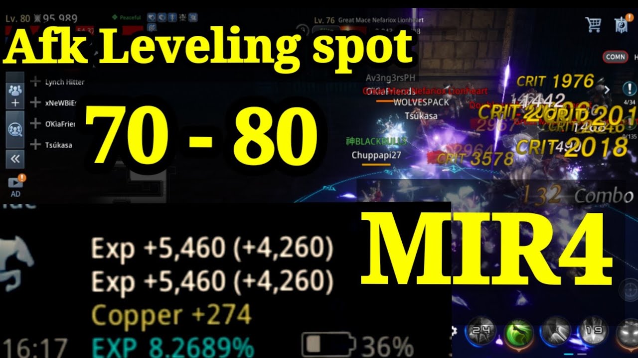 MIR4 level 70 - 80 fast leveling