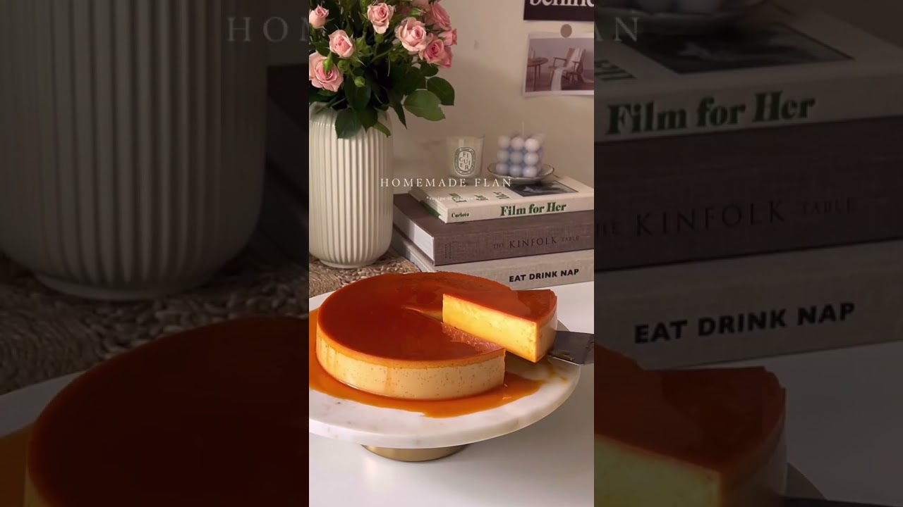 Flan:&bull; 5 eggs&bull;385ml evaporated milk&bull;150ml condensed milk&bull;vanilla Caramel: &bull;80gr sugar,100 water