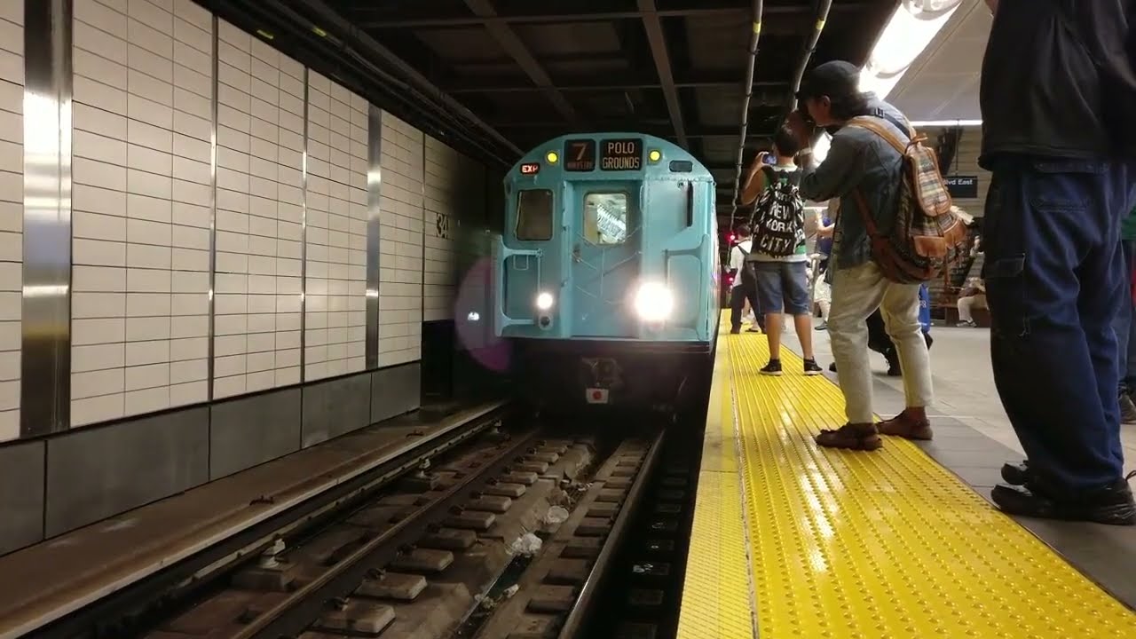 MTA NYC Subway: Train Of Many Colors Action on the Flushing Line (2017)