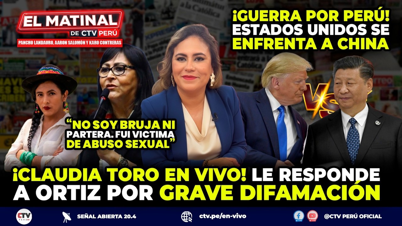 “El Matinal de CTV Perú” | Claudia toro, José Cueto, Milagros Aguayo y caída de Jeri en vivo