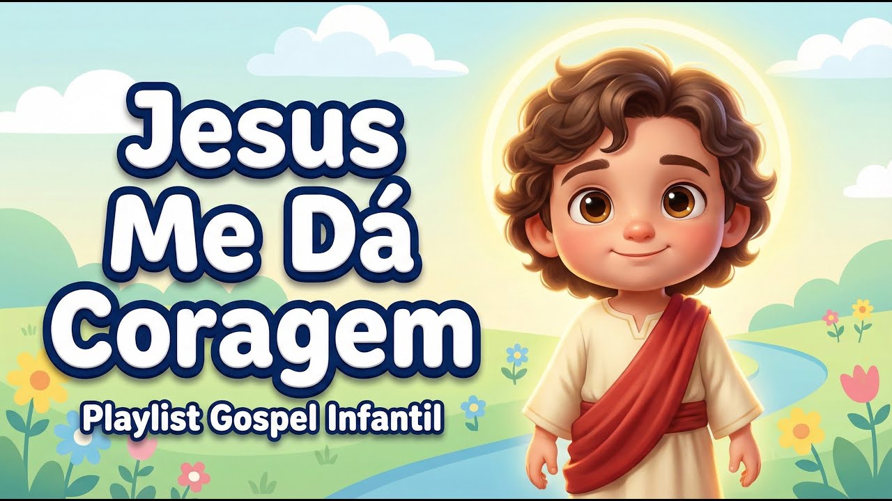 Jesus Me Dá Coragem: Playlist Gospel Infantil ✨💛 BIBLIATOON