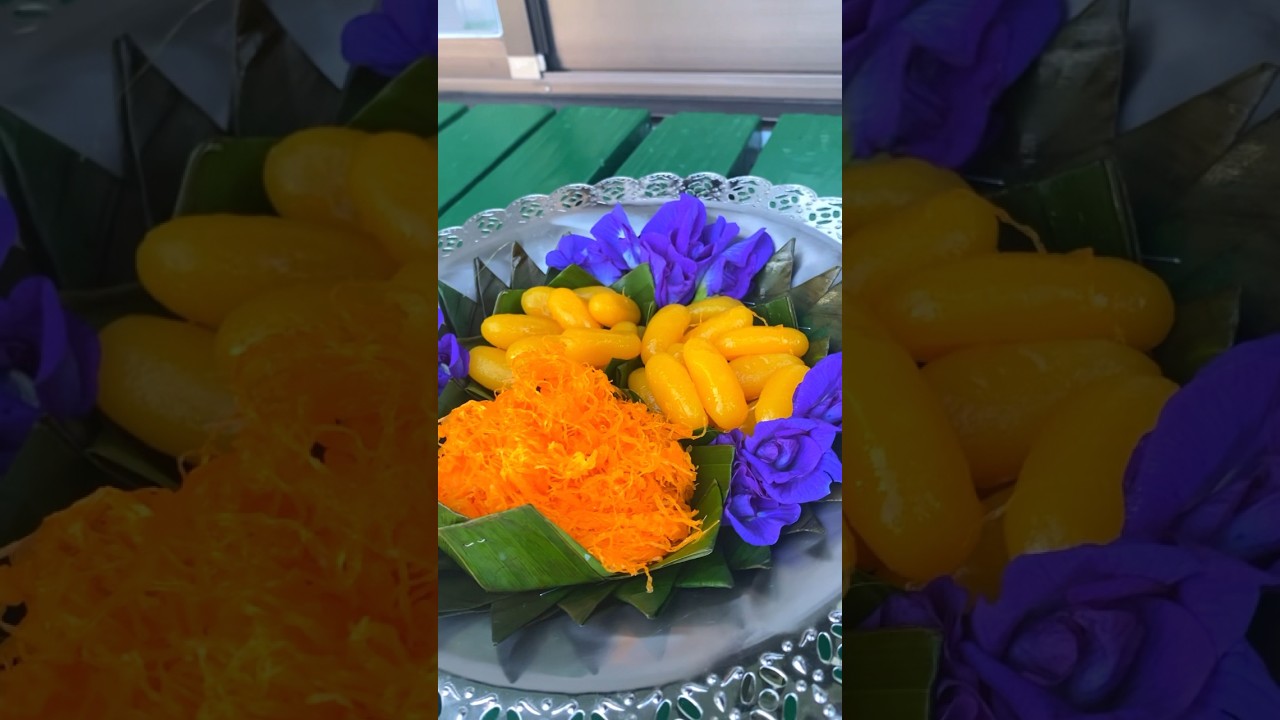 Thai desserts Let try in Bangkok Thong yip, Foi-thong #thaifood #sweet