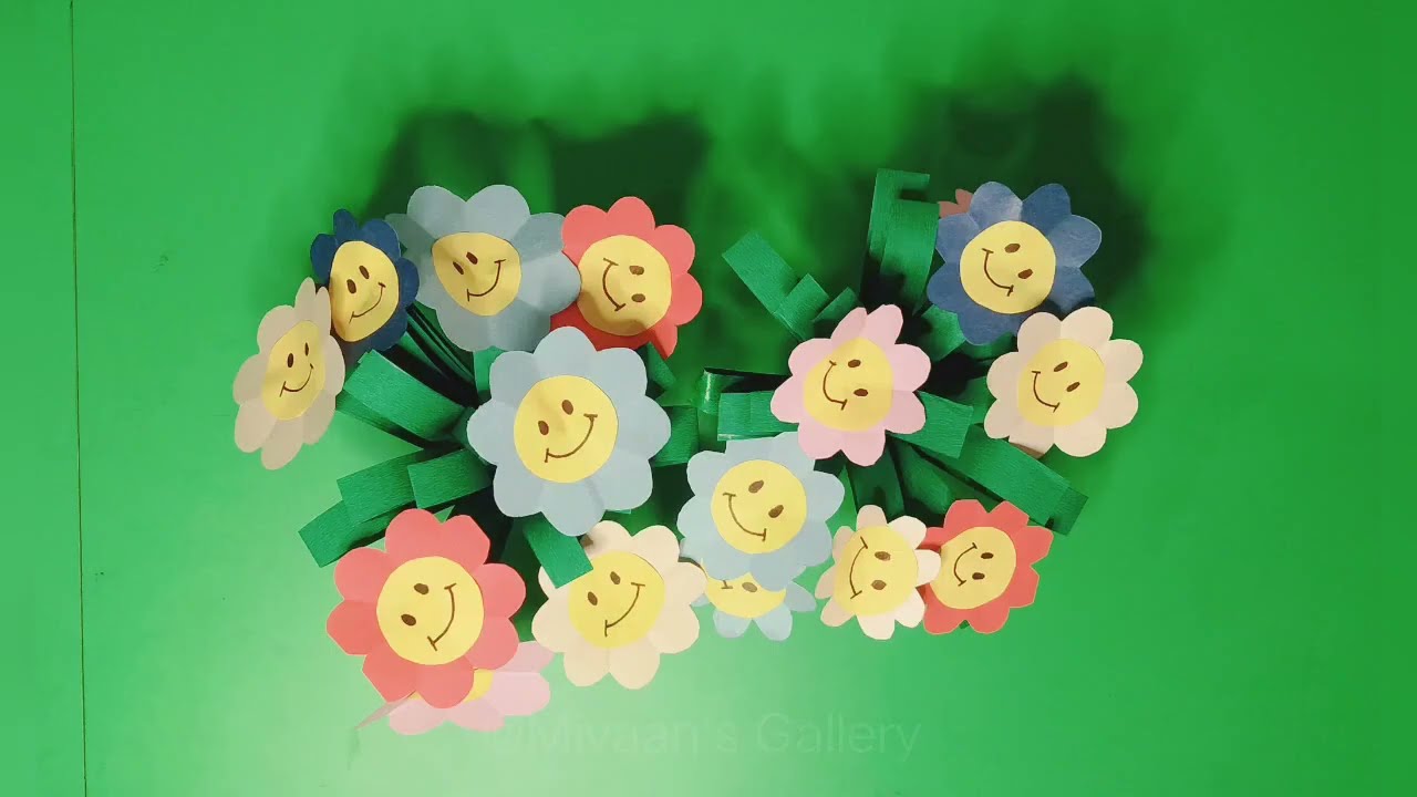 Colorful smiley flowers