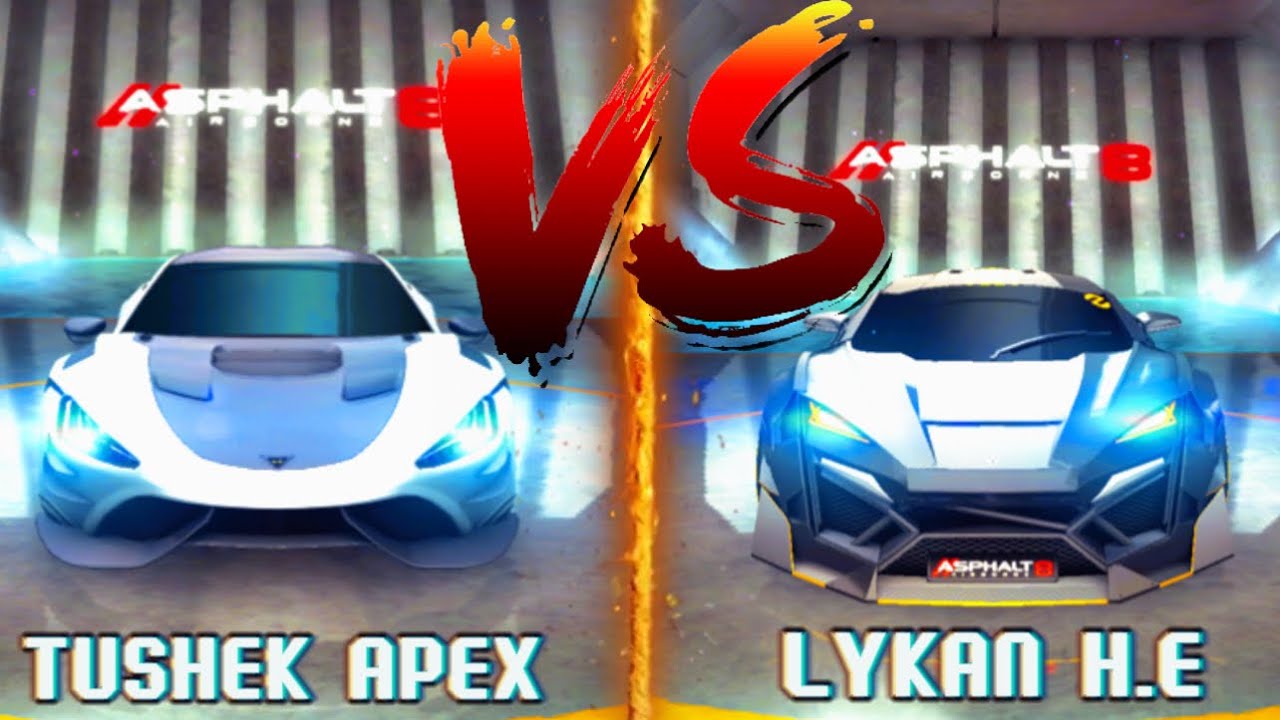 Asphalt 8 | Tushek APEX vs Lykan HE | COMPARISON SERIES