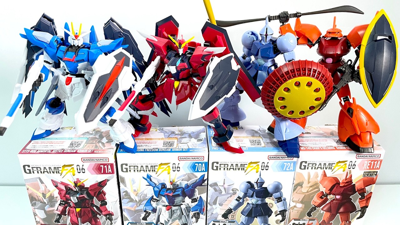 機動戦士ガンダム GフレームFA 06 全８種 開封 GUNDAM G FRAME FA 06 Figure ライジングフリーダムガンダム イモータルジャスティスガンダム ギャン シャア専用ゲルググ