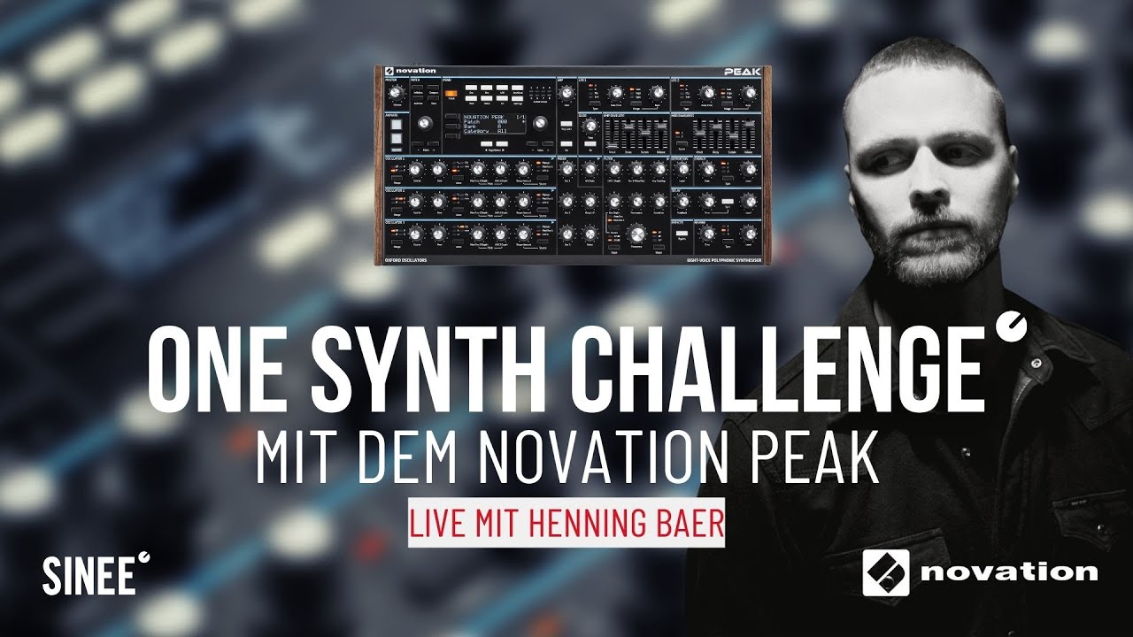 One Synth Challenge mit Henning Baer und dem Novation Peak Synthesizer