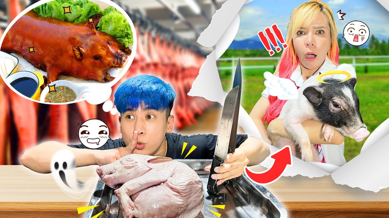 แกล้งเอาหมูพี่เมย์ไปทำอาหาร!! ผัดเผ็ดน้องพิงค์ By บอส ปืด อู๋จุน!!