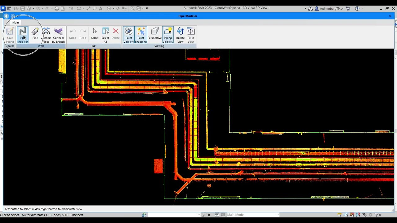 Leica Geosystems Cloud Worx for Revit Pipe Fitter