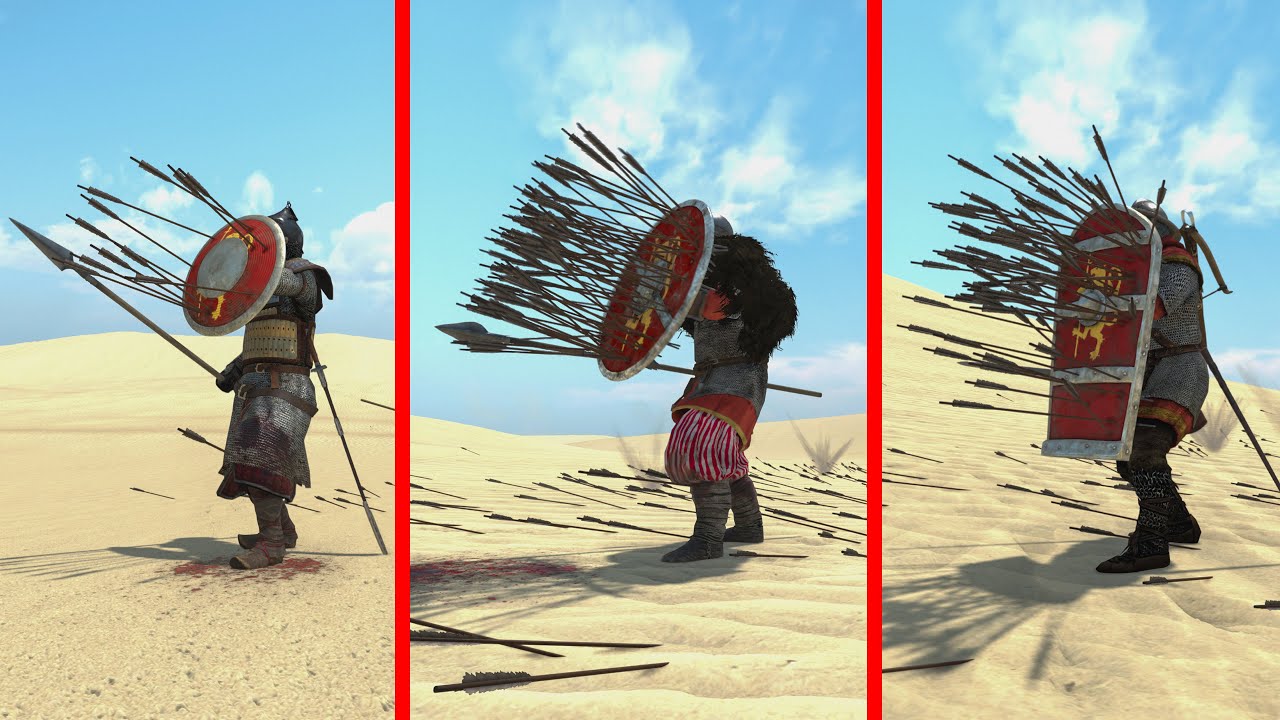 ALL SHIELDS vs ARROW RAIN - Mount & Blade 2 BANNERLORD