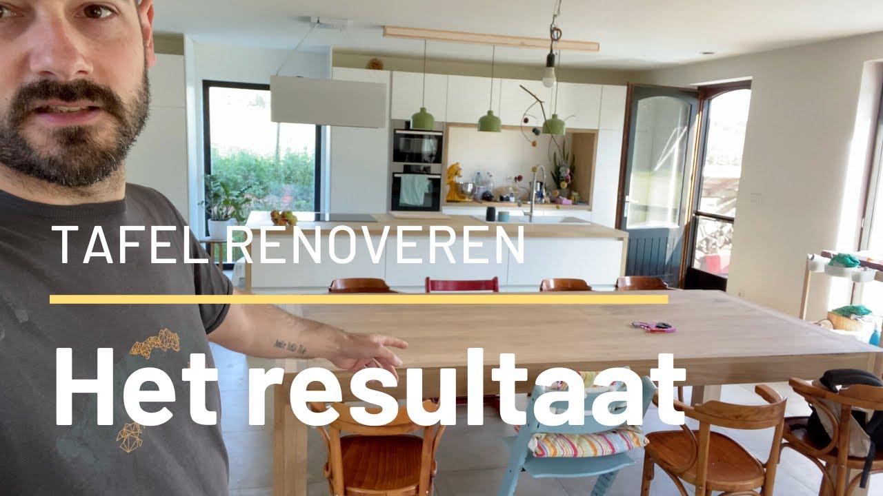Project - Vervolg herstellen massief eiken houten tafel
