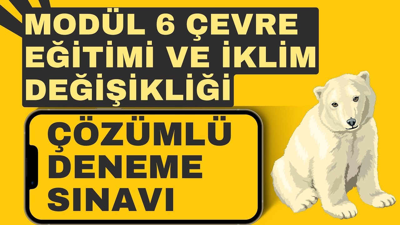Uzman Öğretmenlik Sınavı MODÜL 6 Çevre Eğitimi ve İklim Değişikliği PRATİK Soru Çözümleri