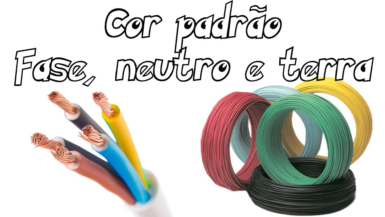 Cor padr&atilde;o Fase, neutro e terra - nbr 5410