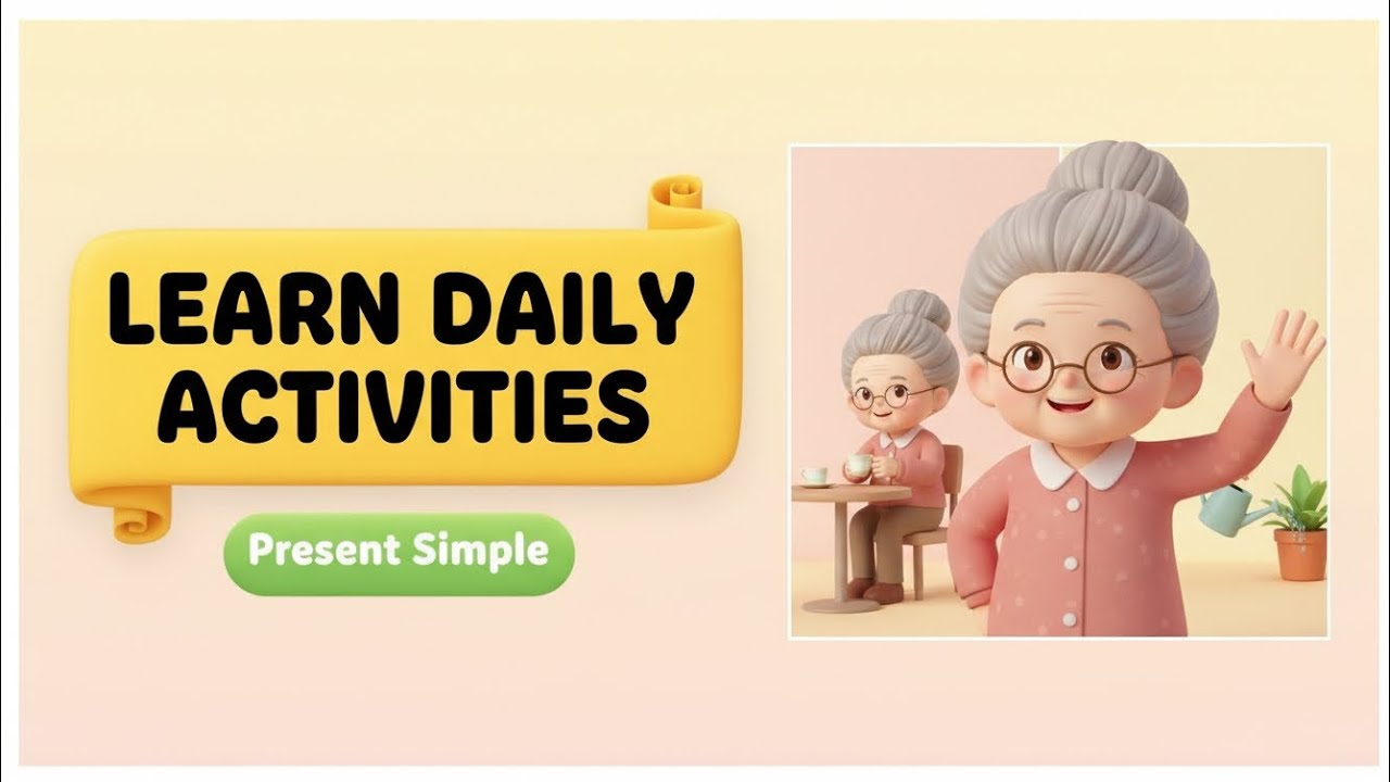 Learn Daily Activities in English | Present Simple Sentences for Beginners