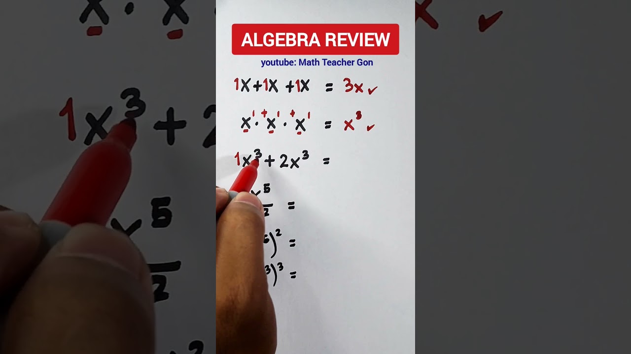 Algebra Review with @Math Teacher Gon #mathteachergon #algebra #lawsofexponent #exponents