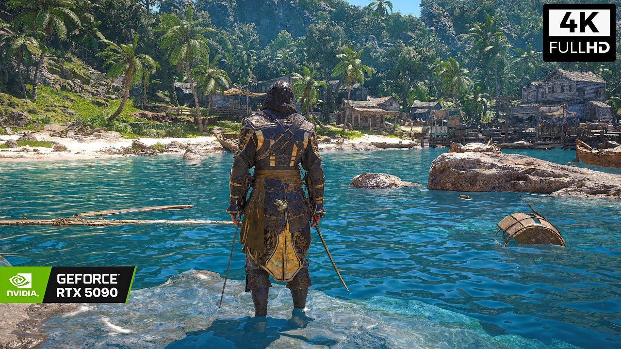 Assassin&rsquo;s Creed Black Flag с новой синхронизацией ВЫГЛЯДИТ ПОТРЯСАЮЩЕ на RTX 5090 | БЕЗУМНАЯ ТРА...
