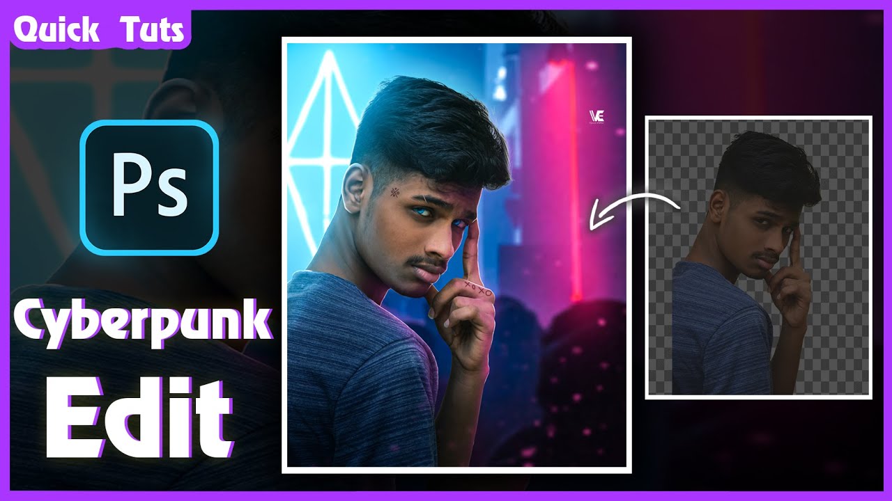 How to Do Cyberpunk Effects in Photoshop | Quick Tutorial | 2020
