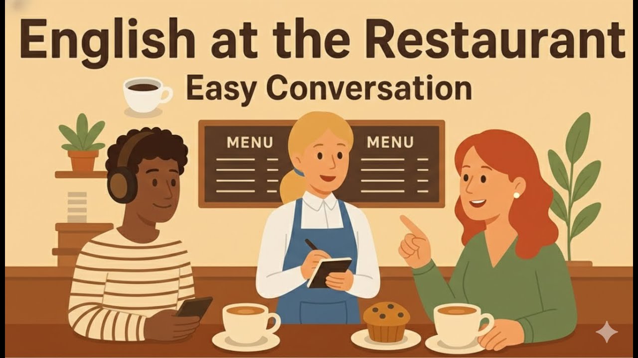 Simple English at a Restaurant 🍕 Daily Conversation for Beginners | English Unlock Daily