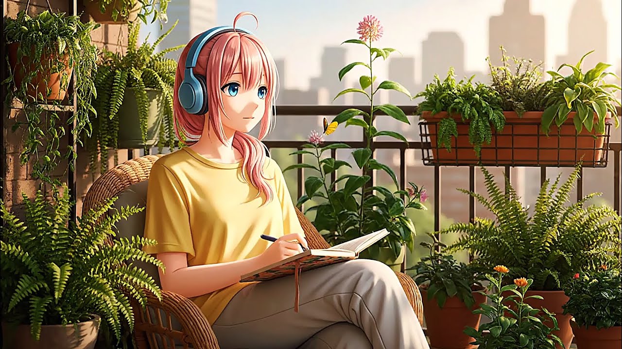 Plant Balcony Lo-fi 🌿 Peaceful Morning Study Beats