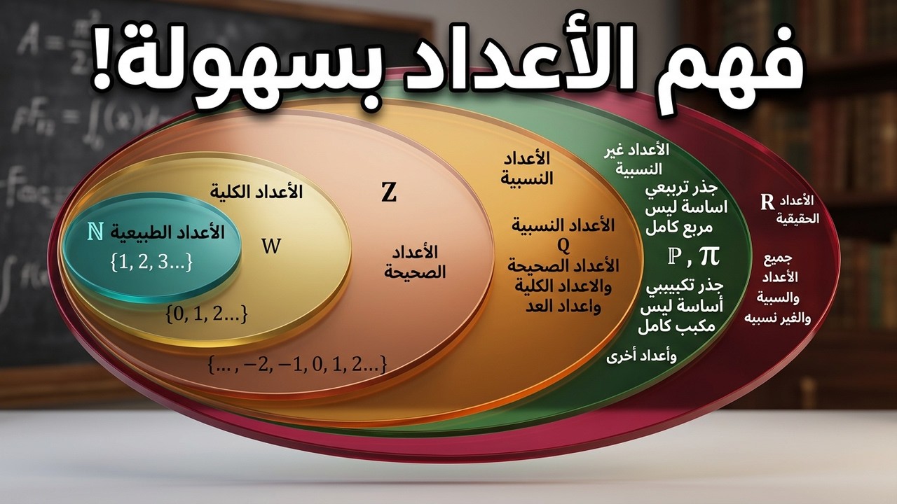 تعليمي في مادة الرياضيات , يستهدف طلاب المتوسطه -أساسيات الرياضيات#مجاميع الاعداد الطبيعية#