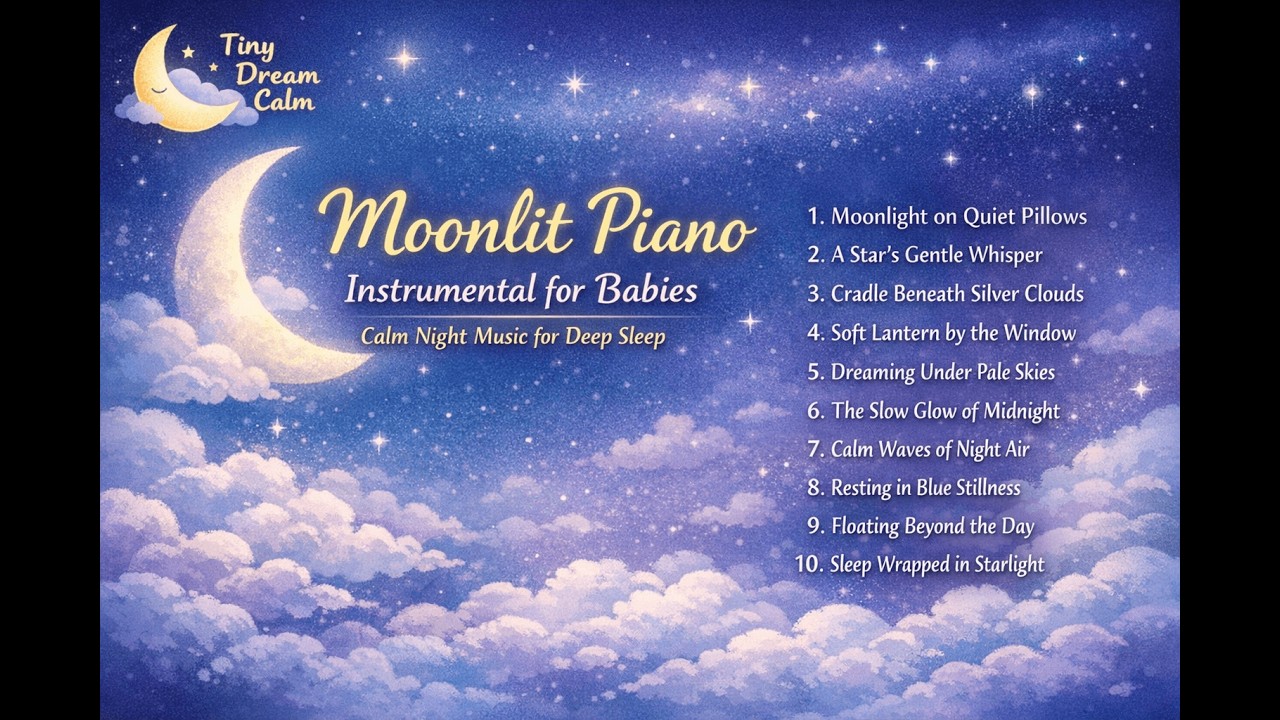 #42 Moonlit Piano Instrumental for Babies & Kids 🌙 Calm Night Music for Deep Sleep
