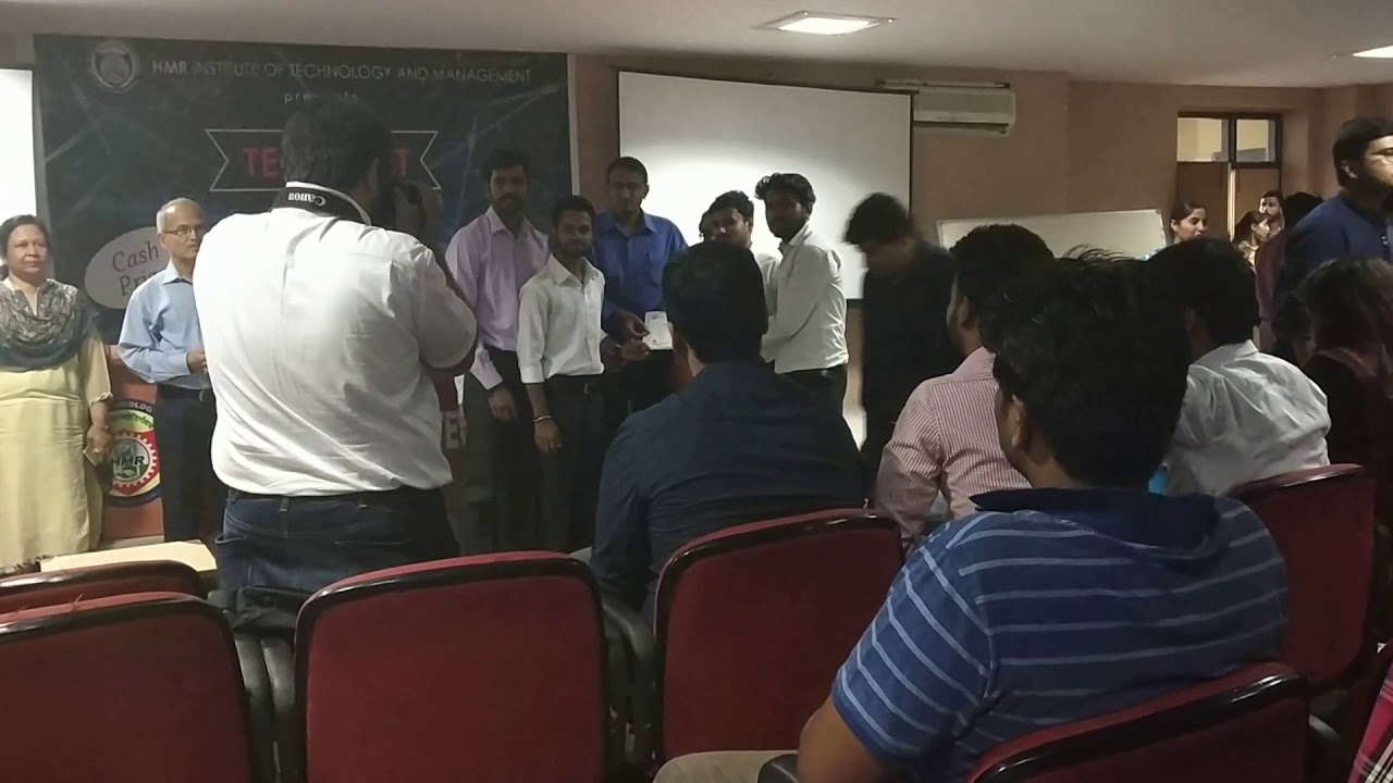 HMRITM EEE students got 3rd Prize for Their tech expo project