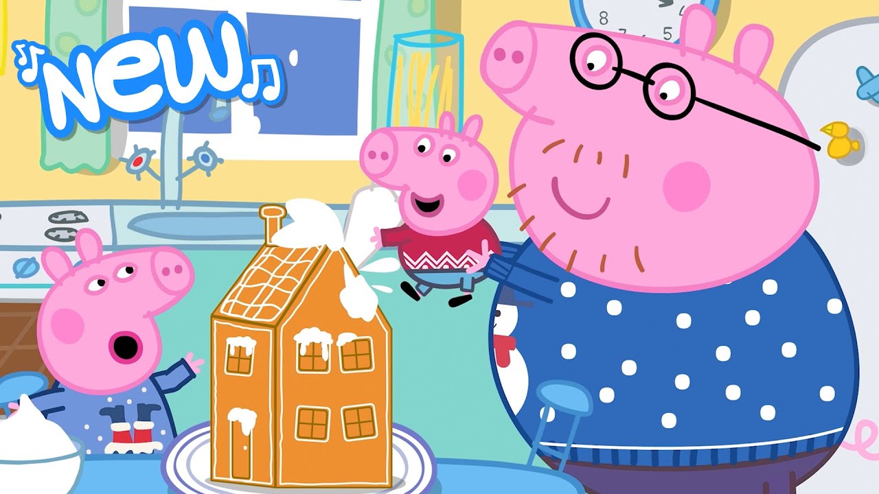 Peppa Pig And George Make A Christmas Gingerbread House 🐷 🎄 BRAND NEW Peppa Pig Nursery Rhyme!