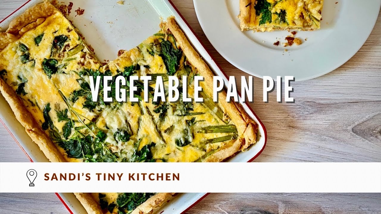 【Vegetable Pan Pie 】| How to make a QUICHE in a sheet pan |🥦Can be made as 100% vegetarian 🥕