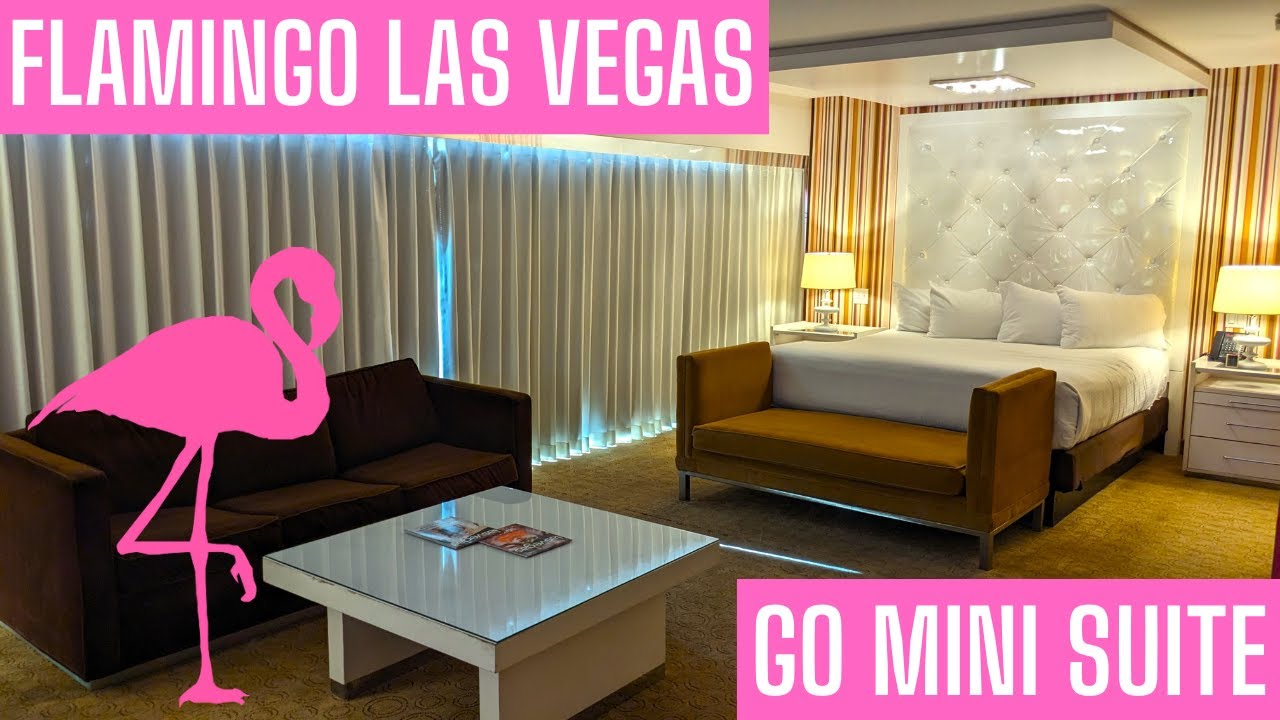 Flamingo Las Vegas  - Go Mini Suite Walk Through Room Tour and Review 2023 (Las Vegas Strip View)