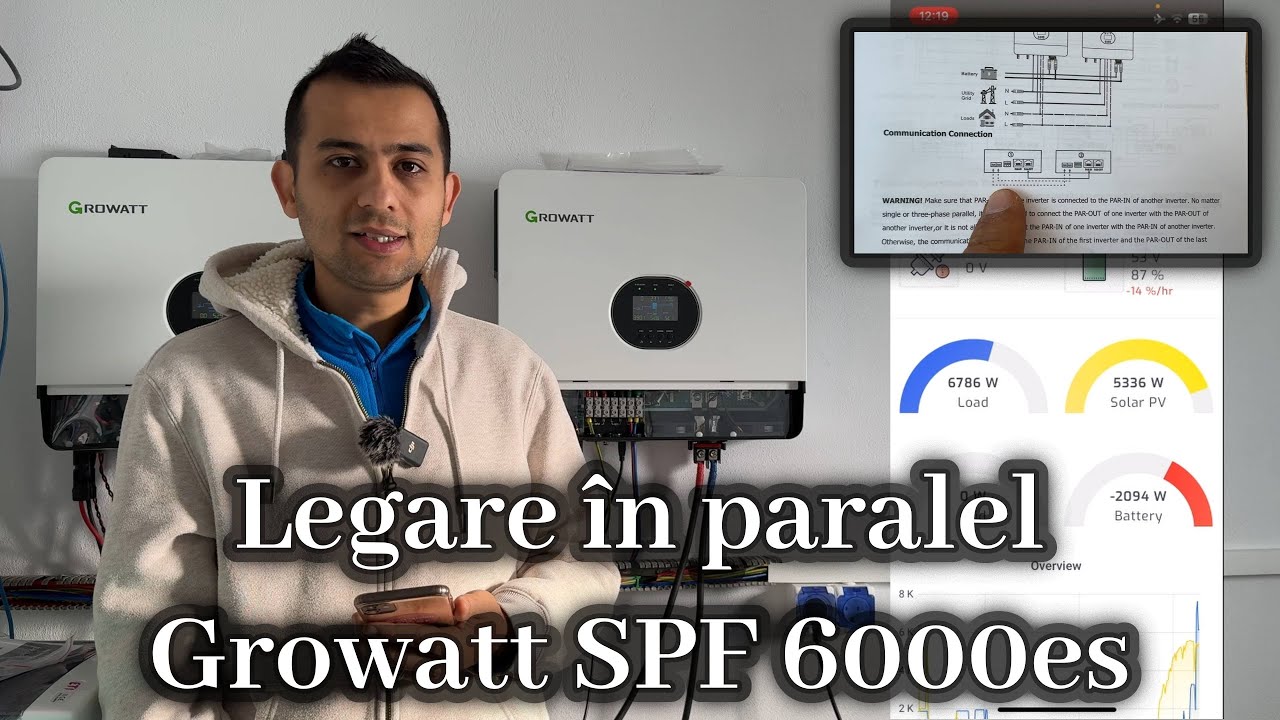Legare in paralel invertoare Growatt SPF6000es