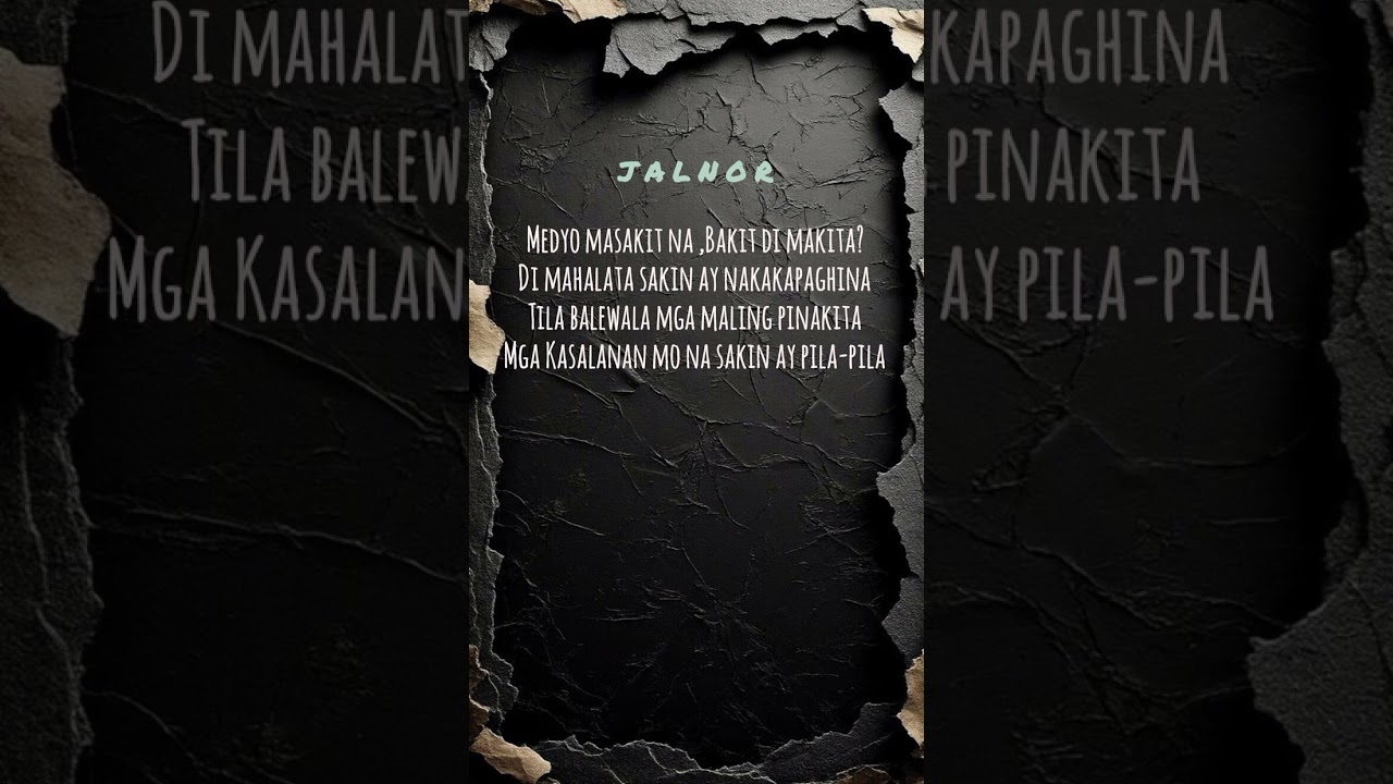 NAKAKAPAGOD NA (LYRICS VIDEO)- JAMIEL x JALNOR FT DUKE