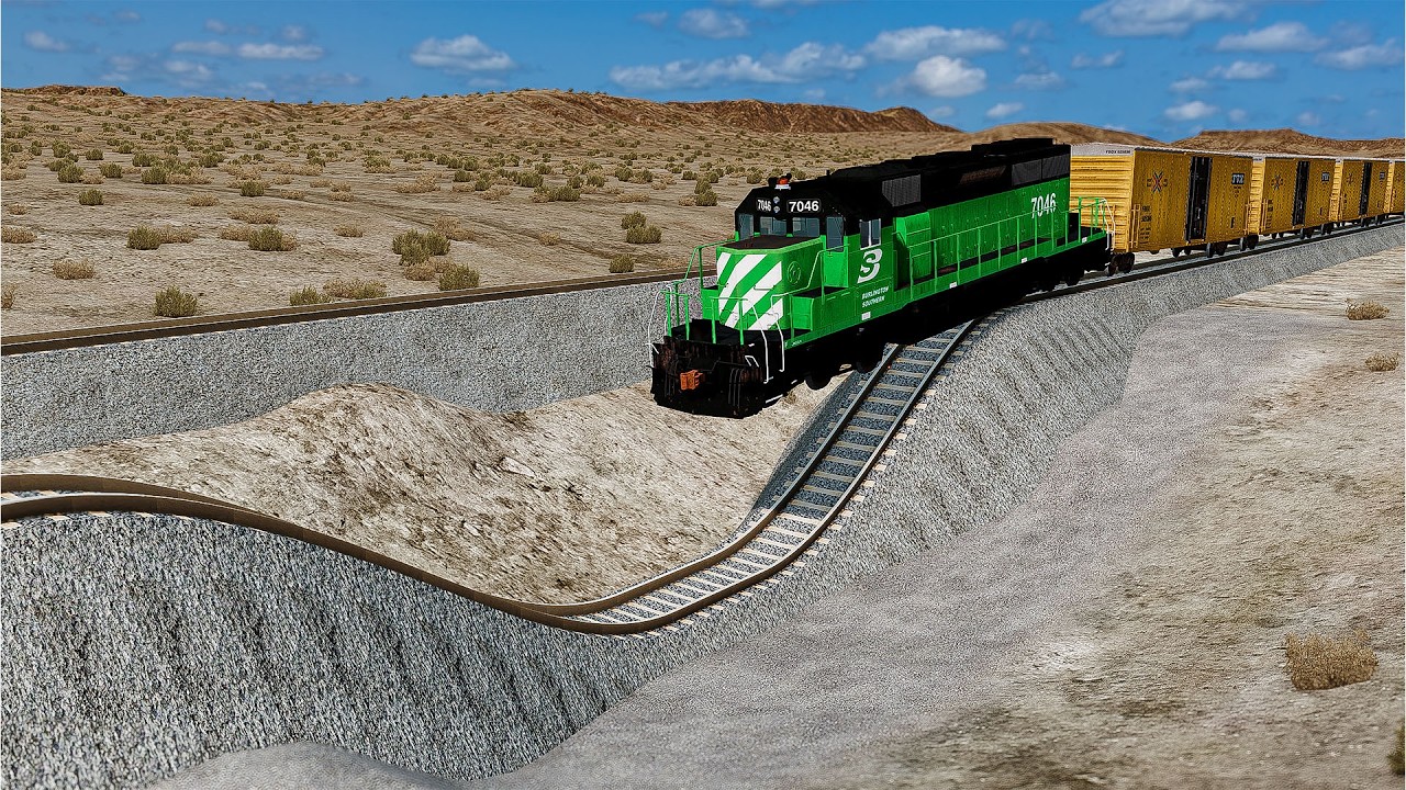 Epic Trains vs Massive Potholes Crashes 05 BeamNG.drive | BeamNG Frenzy