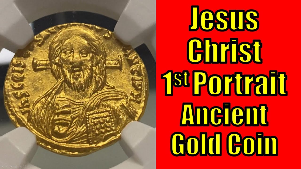 First Gold JESUS CHRIST Portrait 692AD Ancient Coin of Byzantine Justinian II Coin #trustedcoins