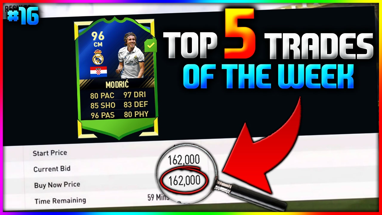 FIFA 17 | TOTY MODRIC FOR 160K!!! *TEAM OF THE YEAR SNIPE* (FIFA 17 - TOP 5 TRADES OF THE WEEK #16)