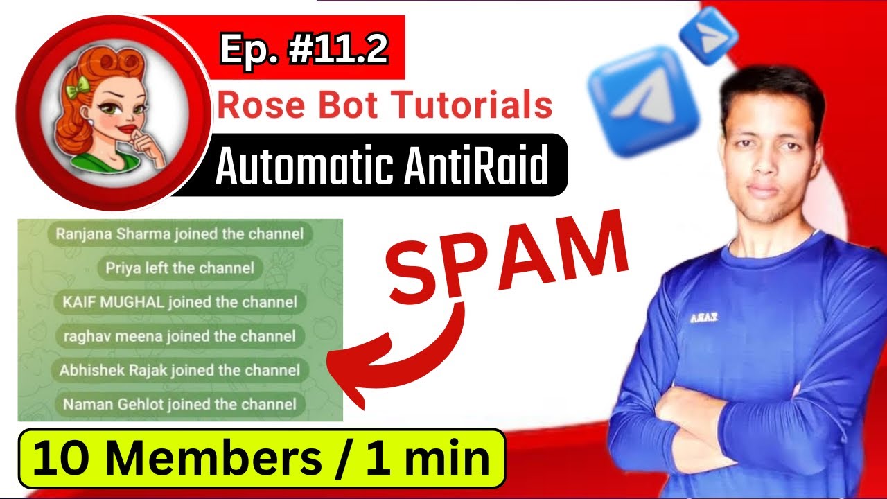 🔴 Ep 11.2 || Automate Anti Raid Settings in Rose Bot for Telegram Groups