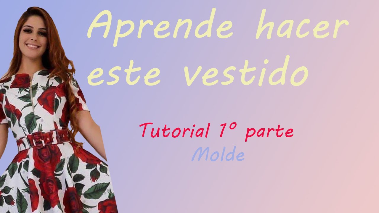 1° parte Tutorial vestido corte princesa y falda media campana con tablon en el centro