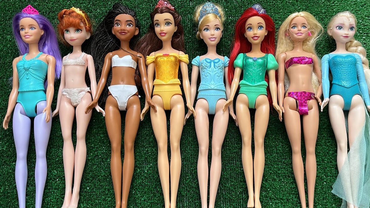 Disney Princess Doll Makeover ~ DIY Miniature Ideas for Barbie   Wig, Dress, Faceup, and More! DIY
