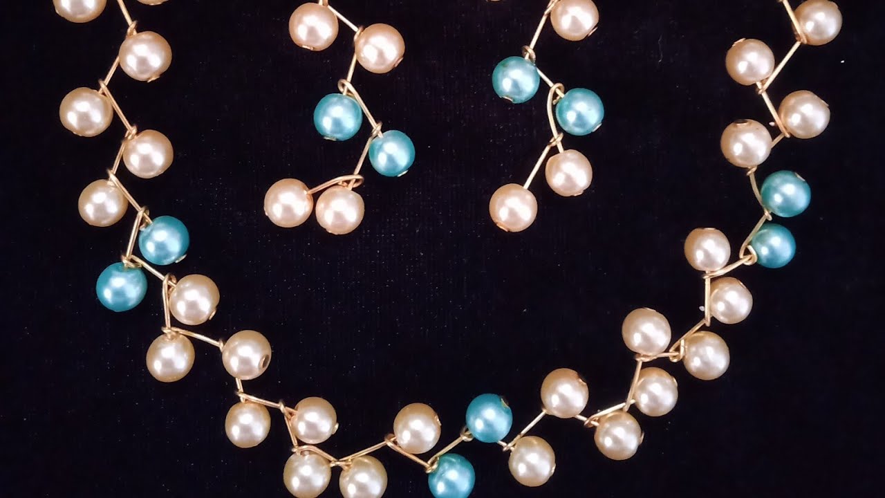 Necklace making using headpins/headpin necklace/DIY jewellery making #necklacemaking#beadednecklace