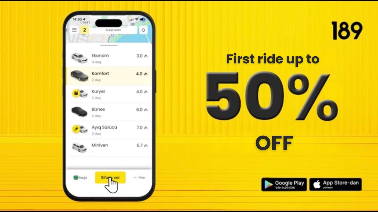 Order taxi with 189 TAXI