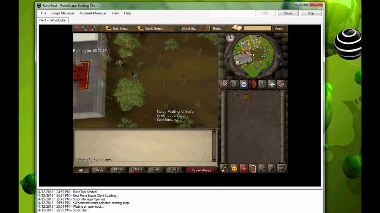 RuneTool - RuneScape Old School 2007 Botting Tool [Fishing Script Preview]