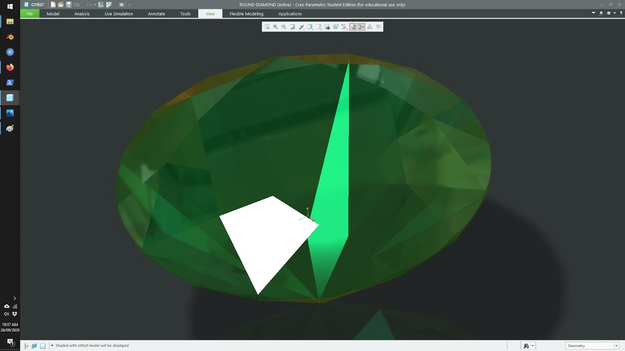 PTC Creo Tutorial - How to Model a Round Diamond