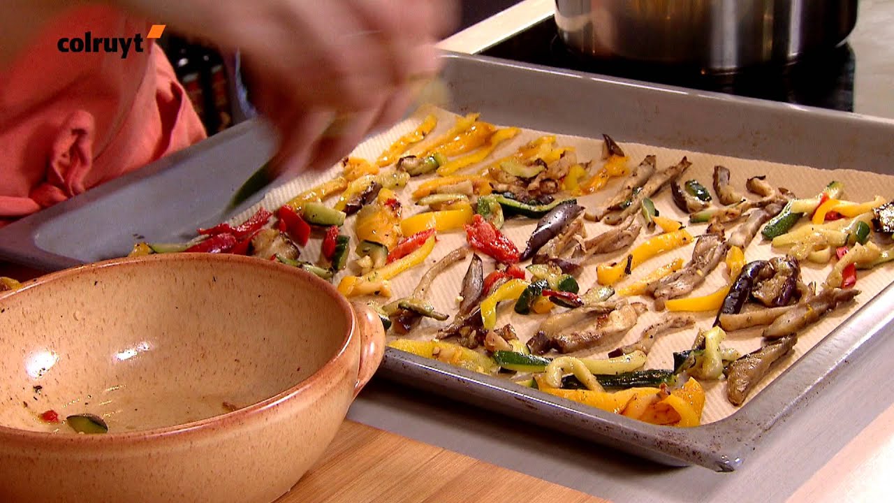 Recept Risoni met gegrilde groenten en tomatentapenade - Colruyt