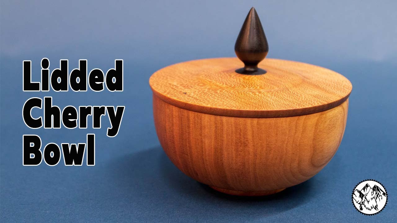 Woodturning: Lidded Cherry Bowl with an Ebony Finial