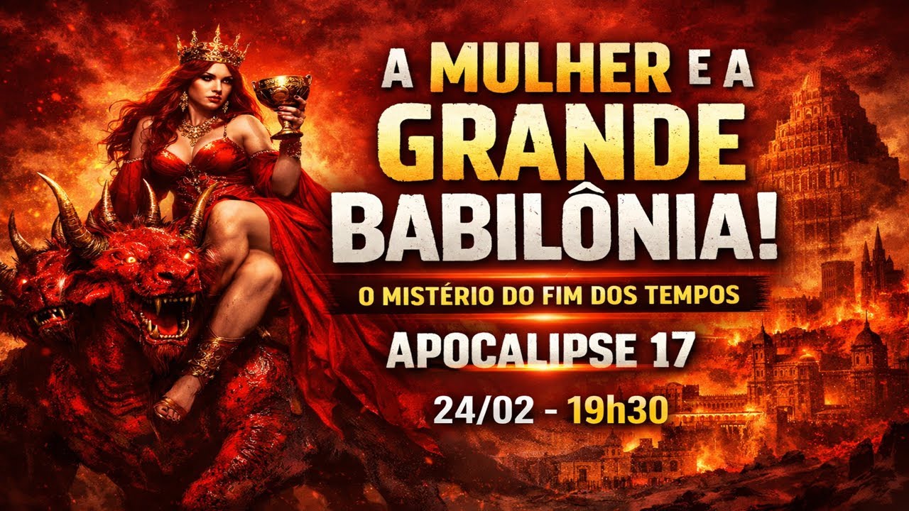 A Mulher e a Grande Babilônia: O Mistério do Fim dos Tempos | Apocalipse 17 | Live 24/02 - 19h30