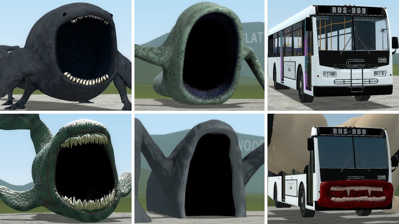 OLD AND NEW UPDATE: THE BLOOP, SEA EATER, BUS EATER BUILDER VS ALL TREVOR HENDERSON BATTLE In GMOD!