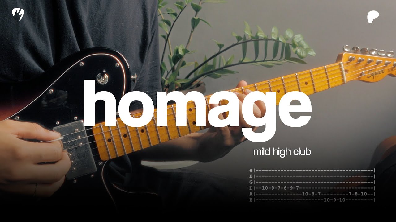 Homage - Mild High Club (Guitar tutorial with tabs and chords)