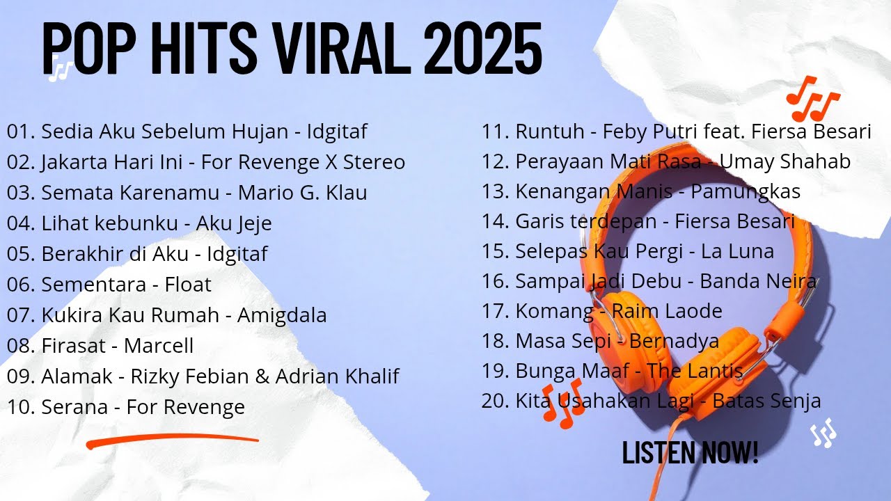 POP HITS VIRAL 2025 🔥 Lagu Pop Indonesia Terbaru & Terpopuler | Full Playlist Paling Dicari