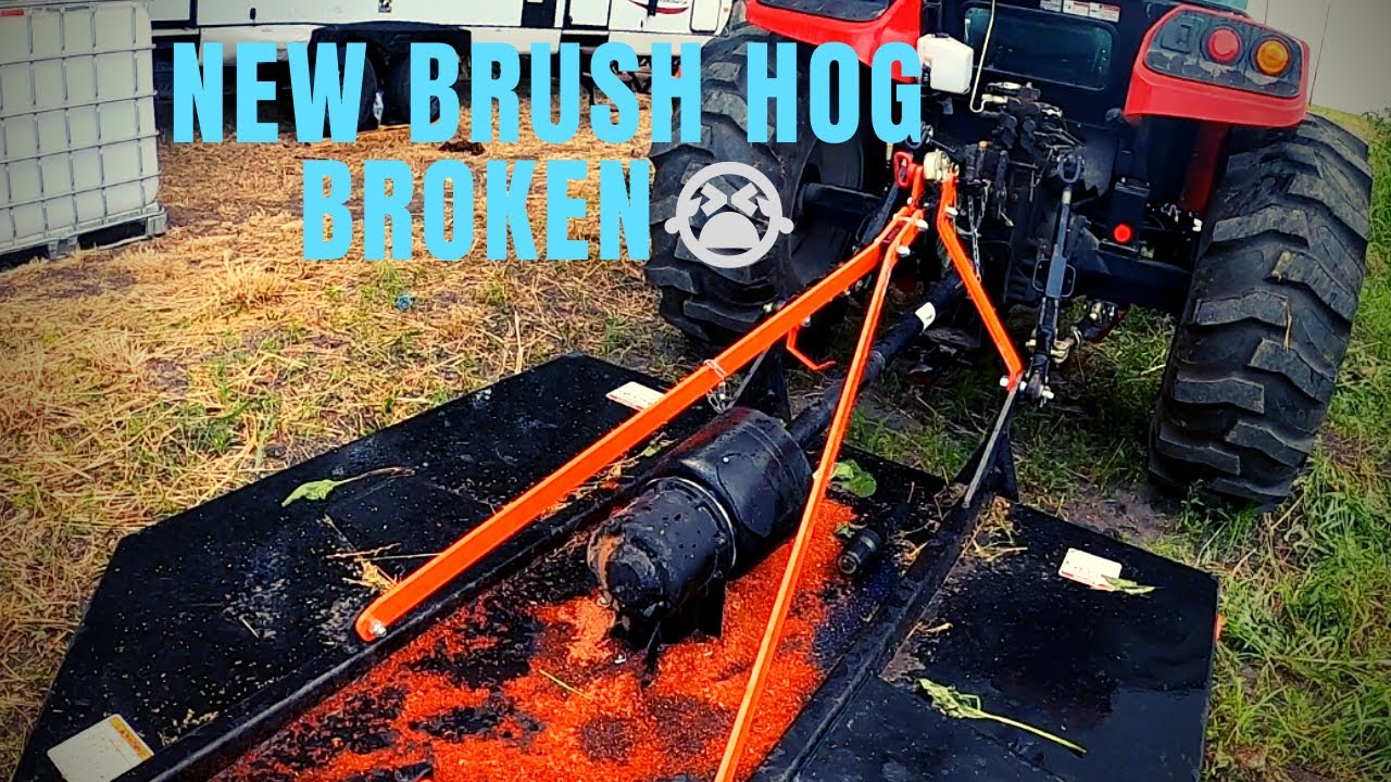 Our new brush hog broke!💸😭⚙️🛠