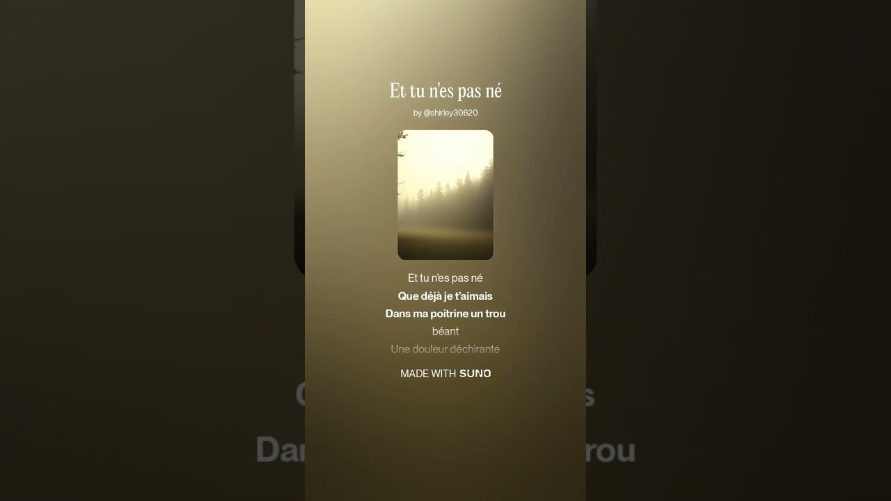 Et tu n'es pas né