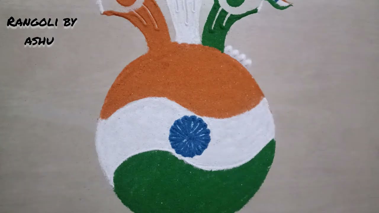 15 August special rangoli.. happy independence Day... #independence day  #video #vairal 